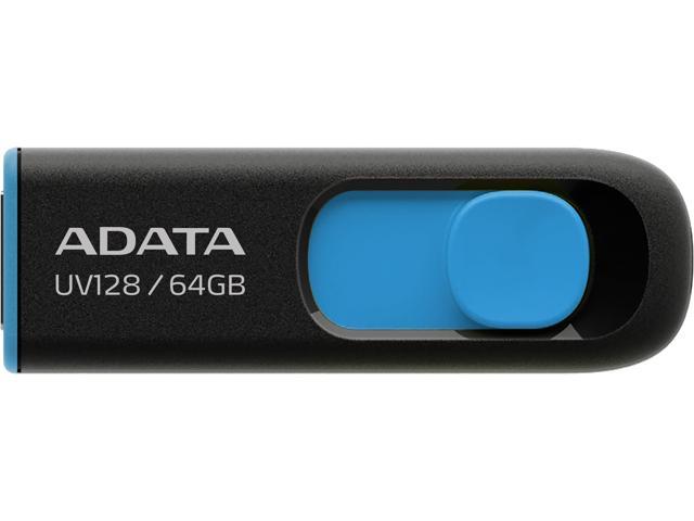 ADATA UV128 64GB USB 3.2 Gen1 Flash Drive - Black/Blue - Store 974 | ستور ٩٧٤