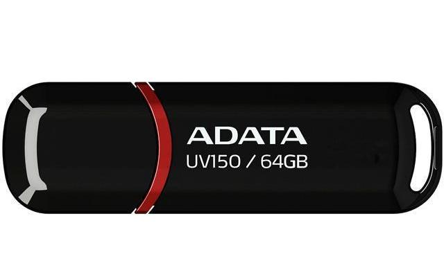 ADATA UV150 64GB USB 3.2 Flash Drive - Black/Red - Store 974 | ستور ٩٧٤