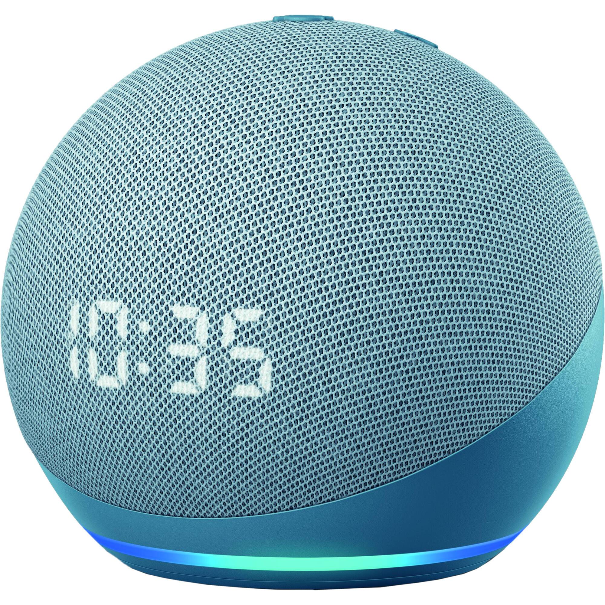 Amazon Echo Dot 4th Gen w/ Clock - Twilight Blue - Store 974 | ستور ٩٧٤