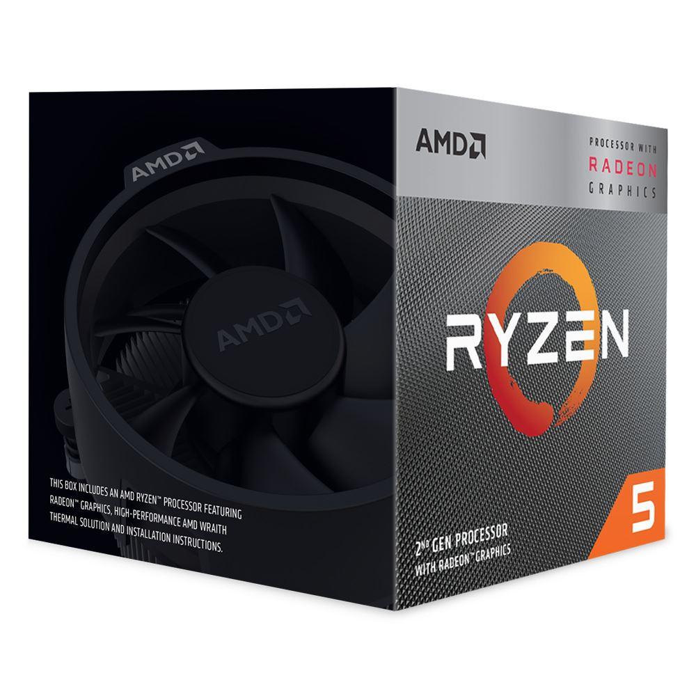 AMD Ryzen 5 3400G, 4 Core, 8 Thread, 3.7 GHz - AM4 CPU - Store 974 | ستور ٩٧٤