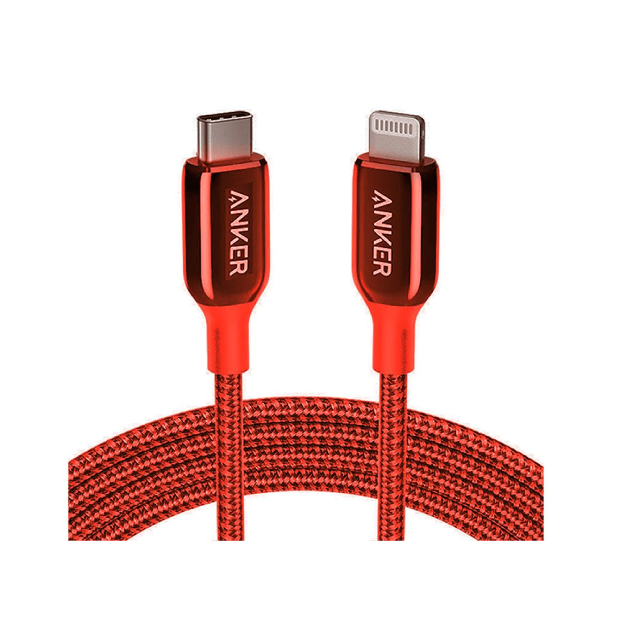 Anker PowerLine+ III USB-C cable with Lightning connector 6ft - Red - Store 974 | ستور ٩٧٤