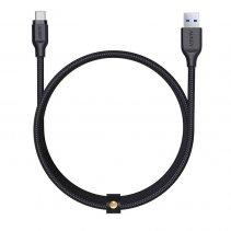 AUKEY AC1B USB Type C Braided Cable 1.2M Aluminum Head-Black - Store 974 | ستور ٩٧٤