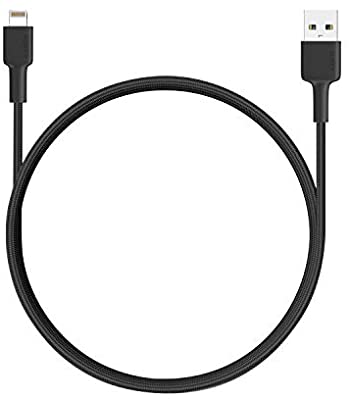 AUKEY BAL4B MFI Lightning 8 pin Sync and Charging Braided Cable 2m-Black - Store 974 | ستور ٩٧٤