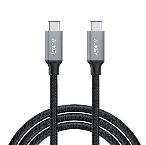 AUKEY CD6G USB 2.0 USB-C to USB-C 2 Meter Cable-Gray - Store 974 | ستور ٩٧٤