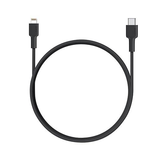 AUKEY CL1B Braided Nylon MFi USB-C to Lightning Cable(1.2m)-Black - Store 974 | ستور ٩٧٤