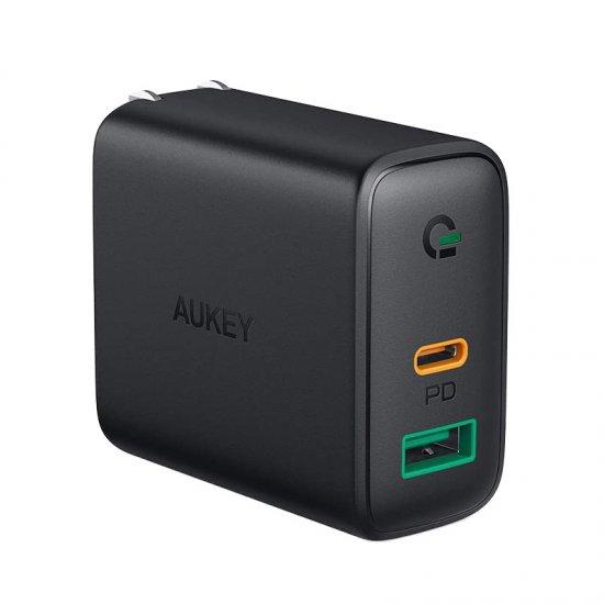 AUKEY D1 Dual-Port 30w PD Wall Charger with Dynamic Detect-UK - Store 974 | ستور ٩٧٤