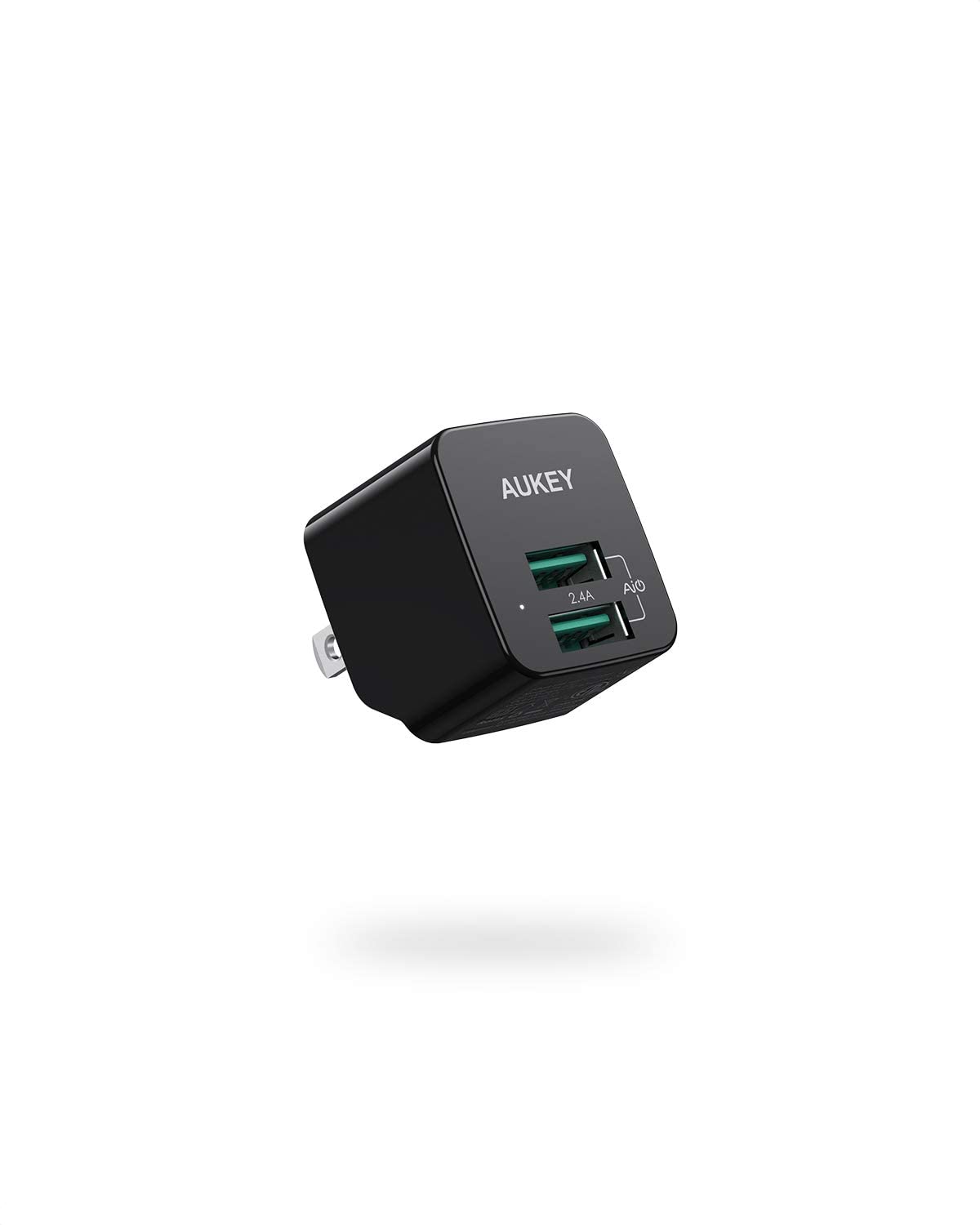AUKEY U32 2 Port Adaptive Charging USB Travel Charger - Black - Store 974 | ستور ٩٧٤