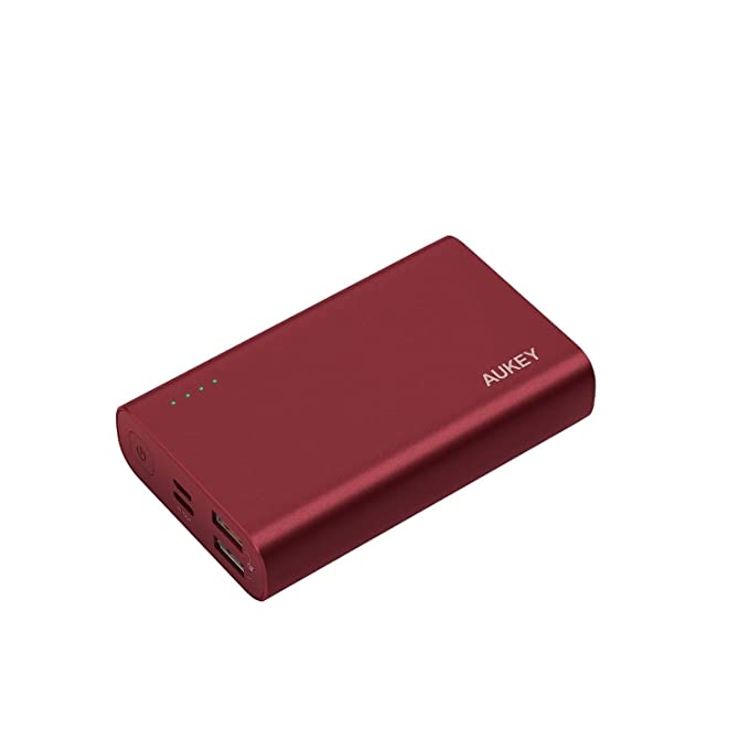 AUKEY XD12R  10000mAh Aluminum USB-C Power Bank-Red - Store 974 | ستور ٩٧٤