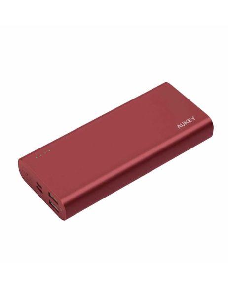 AUKEY XD13R 20000mAh Aluminum, USB-C Power Bank with Quick Charge-Red - Store 974 | ستور ٩٧٤