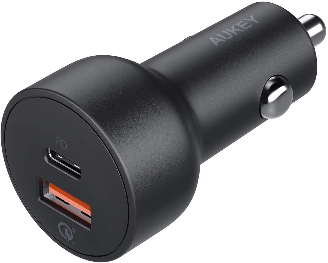 AUKEY Y6B USB-C 2-Port 36W Quick Charge Car Charger-Black - Store 974 | ستور ٩٧٤