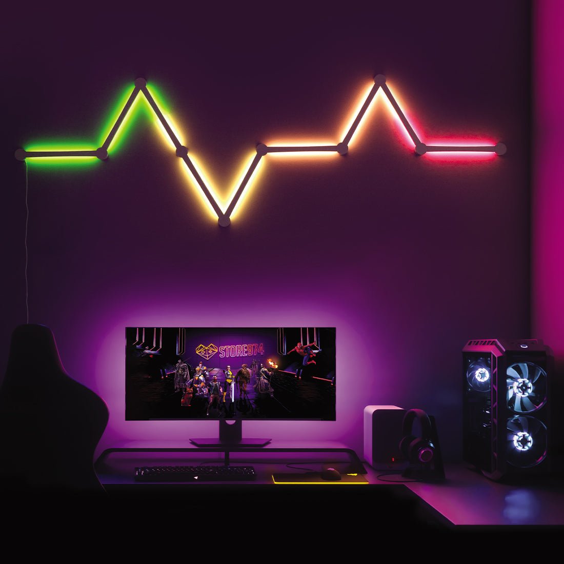 Epic Gamers Light Beam Expansion Kit 9 Light Lines (Starter Kit Included) - White - إضاءة Epic Gamers Light Beam Expansion Kit 9 Light Lines (Starter Kit Included) - White - إضاءة