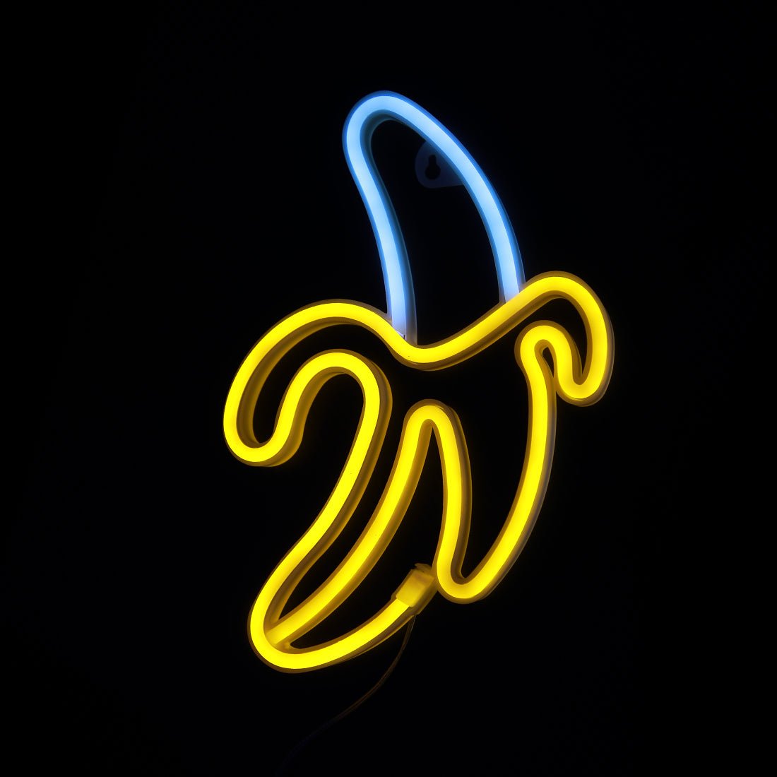 Led Neon Banana Shape - White & Yellow - إضاءة - Store 974 | ستور ٩٧٤
