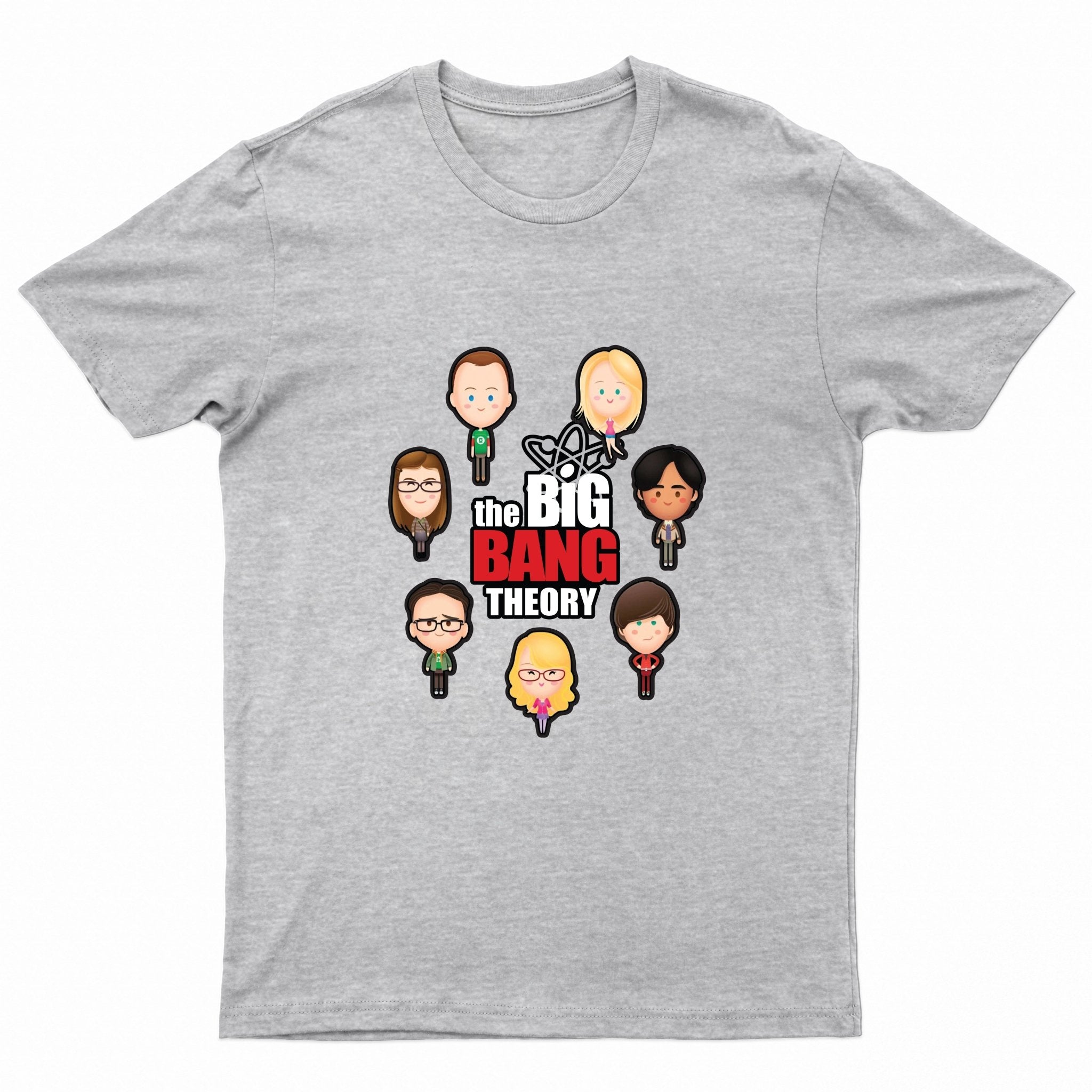 Paperboi The Big Bang Theory T-shirt - Gray - قميص - Store 974 | ستور ٩٧٤