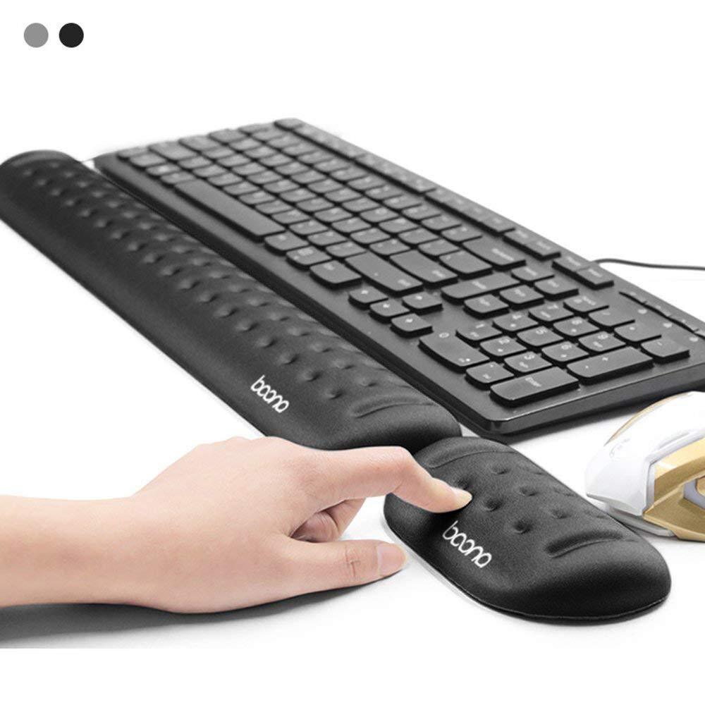 Boona Memory Foam Keyboard Wrist Pad Set - Black - Store 974 | ستور ٩٧٤
