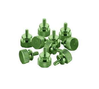 CableMod Anodized Aluminum Thumbscrews 10 Pack - Green - Store 974 | ستور ٩٧٤