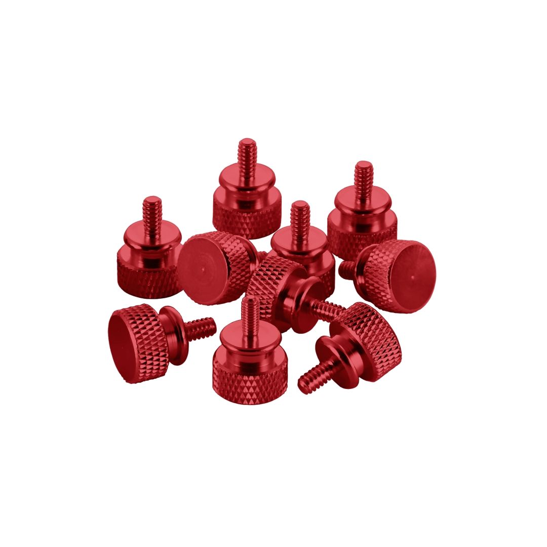 CableMod Anodized Aluminum Thumbscrews 10 Pack - Red - Store 974 | ستور ٩٧٤