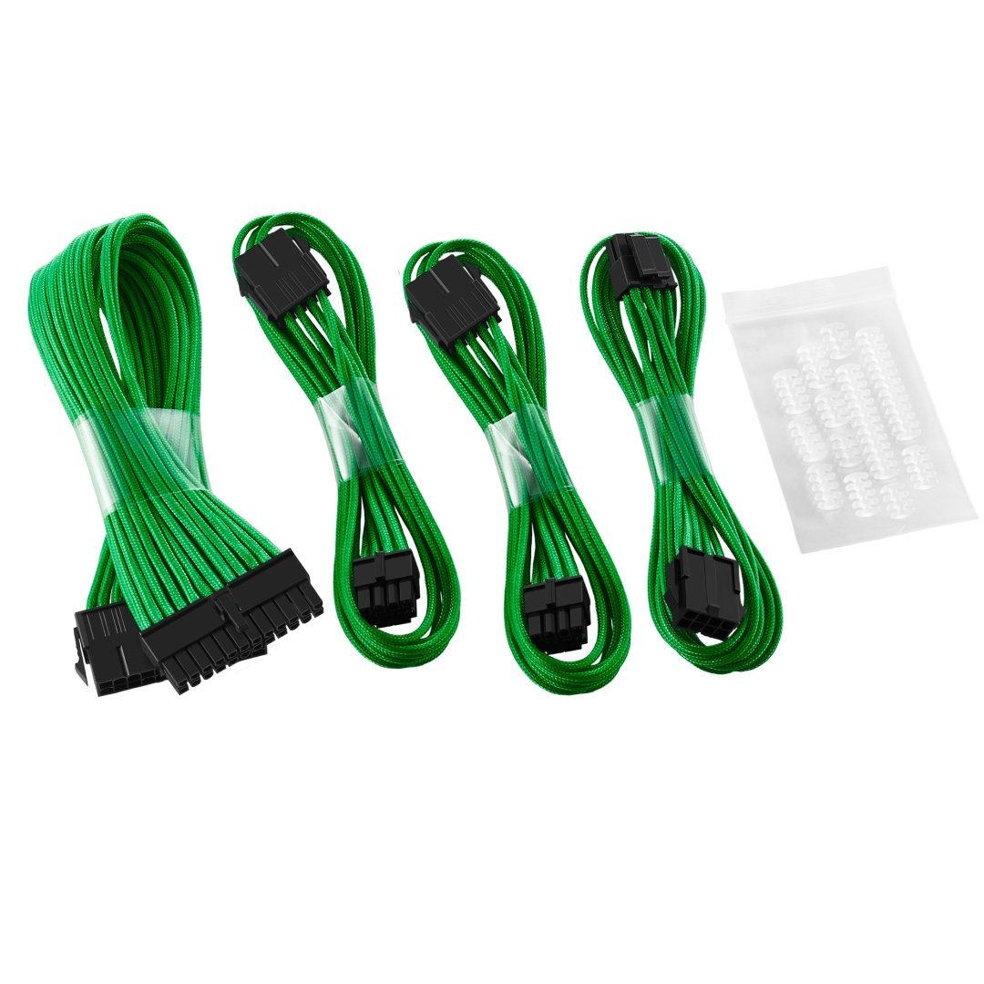 CableMod - Basic ModFlex Dual 6+2 Sleeved Cable Extensions - Green - كابل CableMod - Basic ModFlex Dual 6+2 Sleeved Cable Extensions - Green - كابل