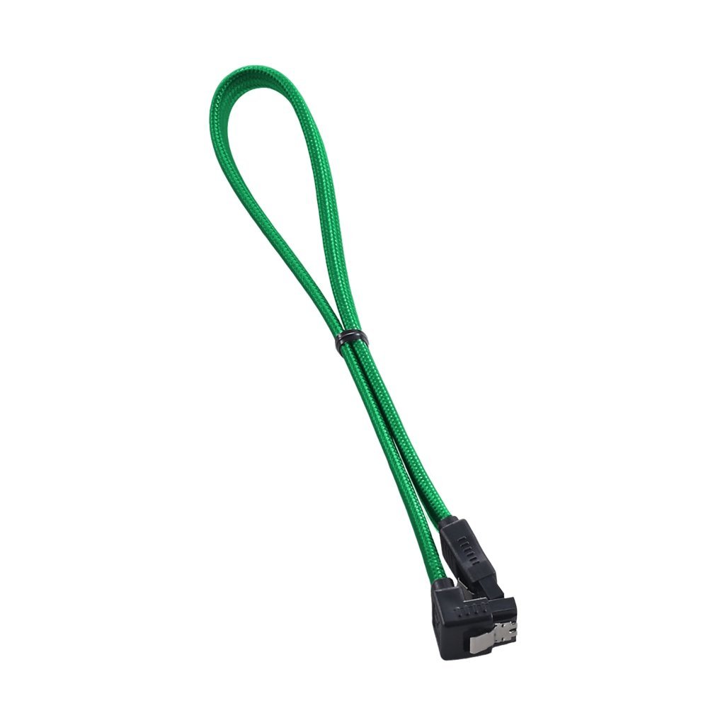 CableMod - ModFlex 180° SATA Cable 30cm - Green - Store 974 | ستور ٩٧٤