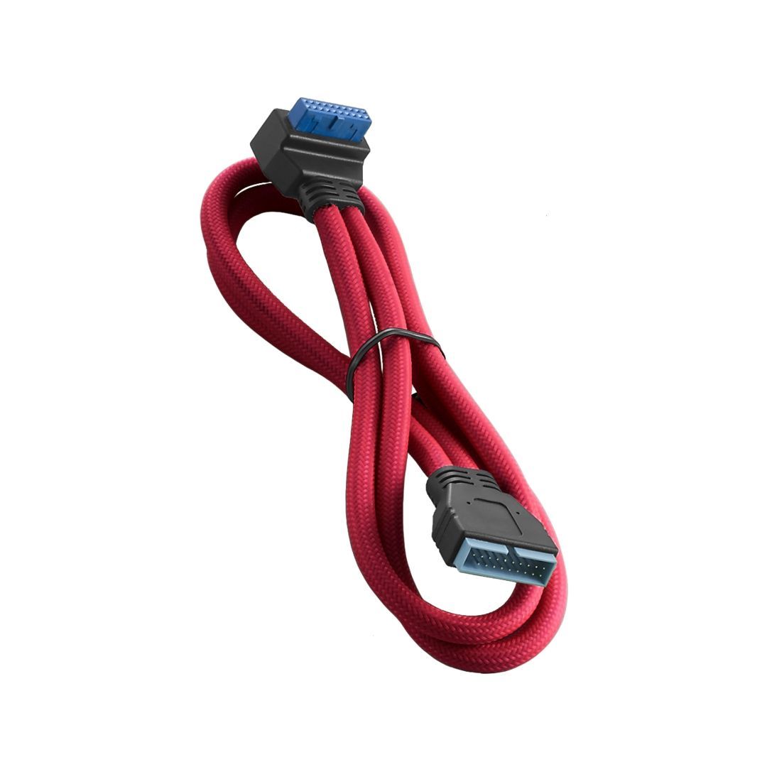 CableMod ModFlex Right Angle Internal USB 3.0 50cm - Red - كابل CableMod ModFlex Right Angle Internal USB 3.0 50cm - Red - كابل