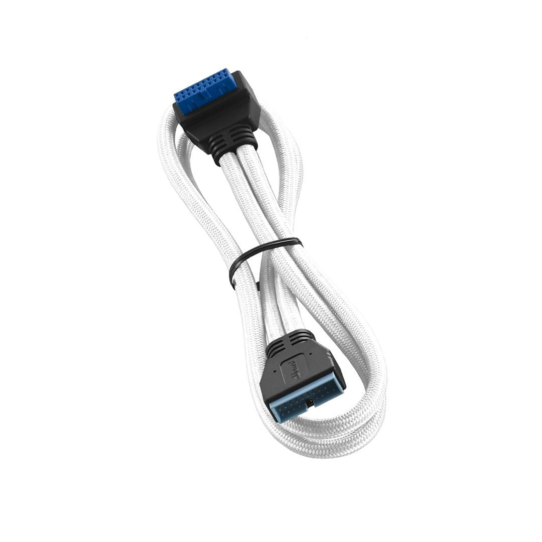 CableMod ModFlex Right Angle Internal USB 3.0 50cm - White - كابل CableMod ModFlex Right Angle Internal USB 3.0 50cm - White - كابل