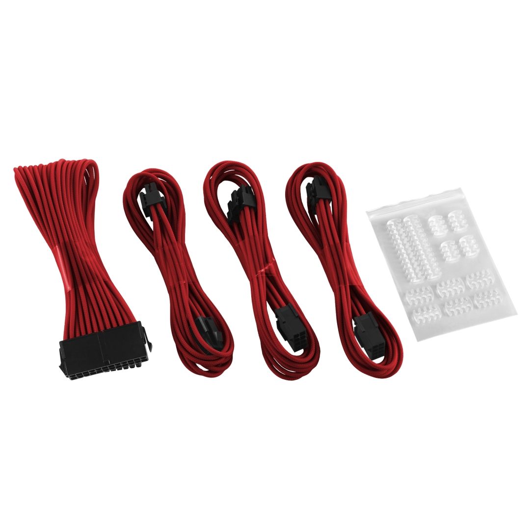 CableMod ModMesh Cable Extension Kit - Dual 6+2 Pin Series - Red - كابل CableMod ModMesh Cable Extension Kit - Dual 6+2 Pin Series - Red - كابل