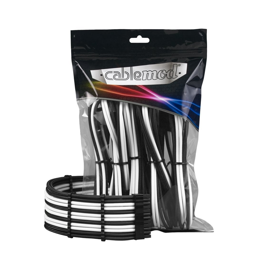 Cablemod - Modmesh Pro Dual 8 pin pci -e suced extensions - Black/White - كAbl