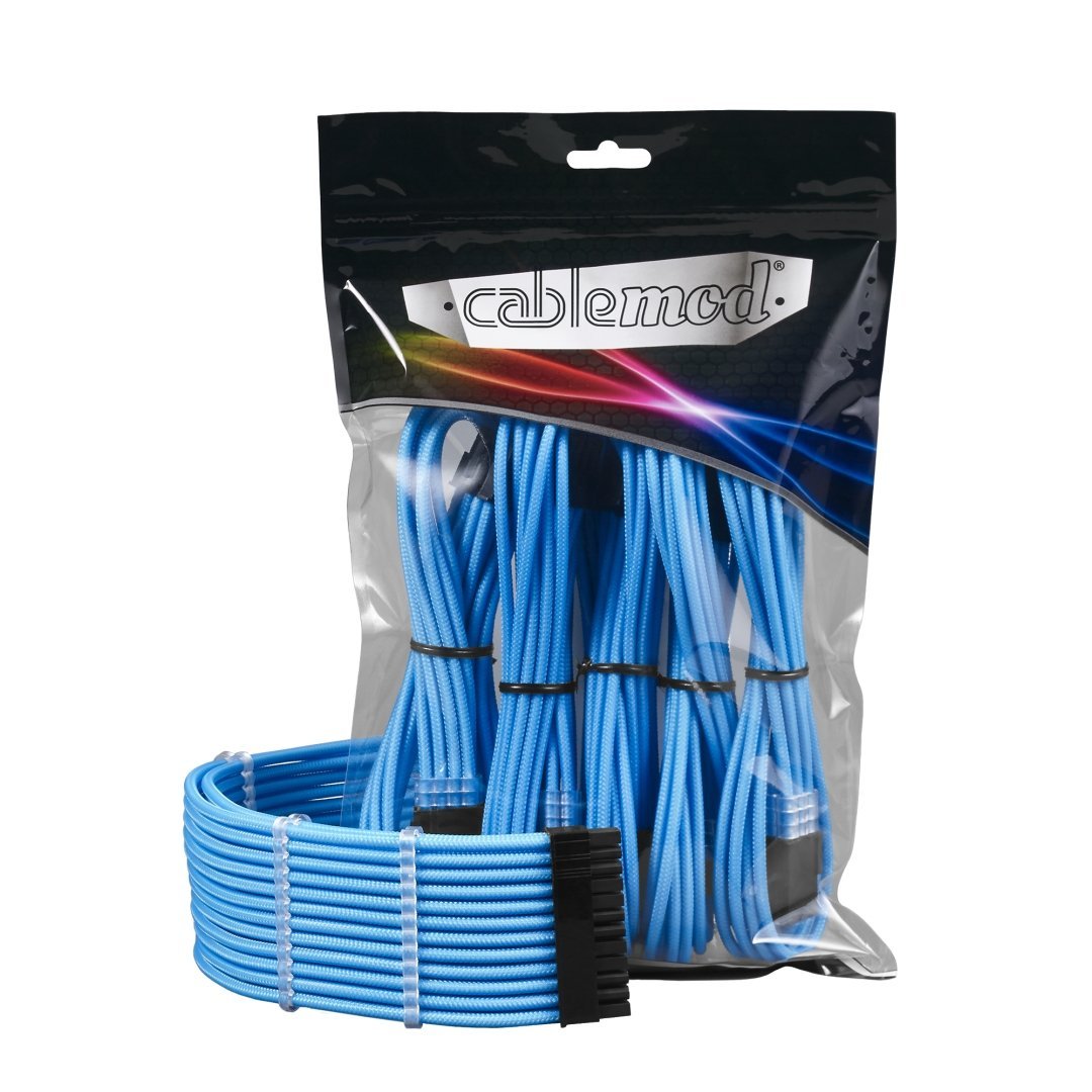 CableMod - ModMesh PRO Dual 8 pin PCI-E Sleeved Cable Extensions - Light Blue - Store 974 | ستور ٩٧٤