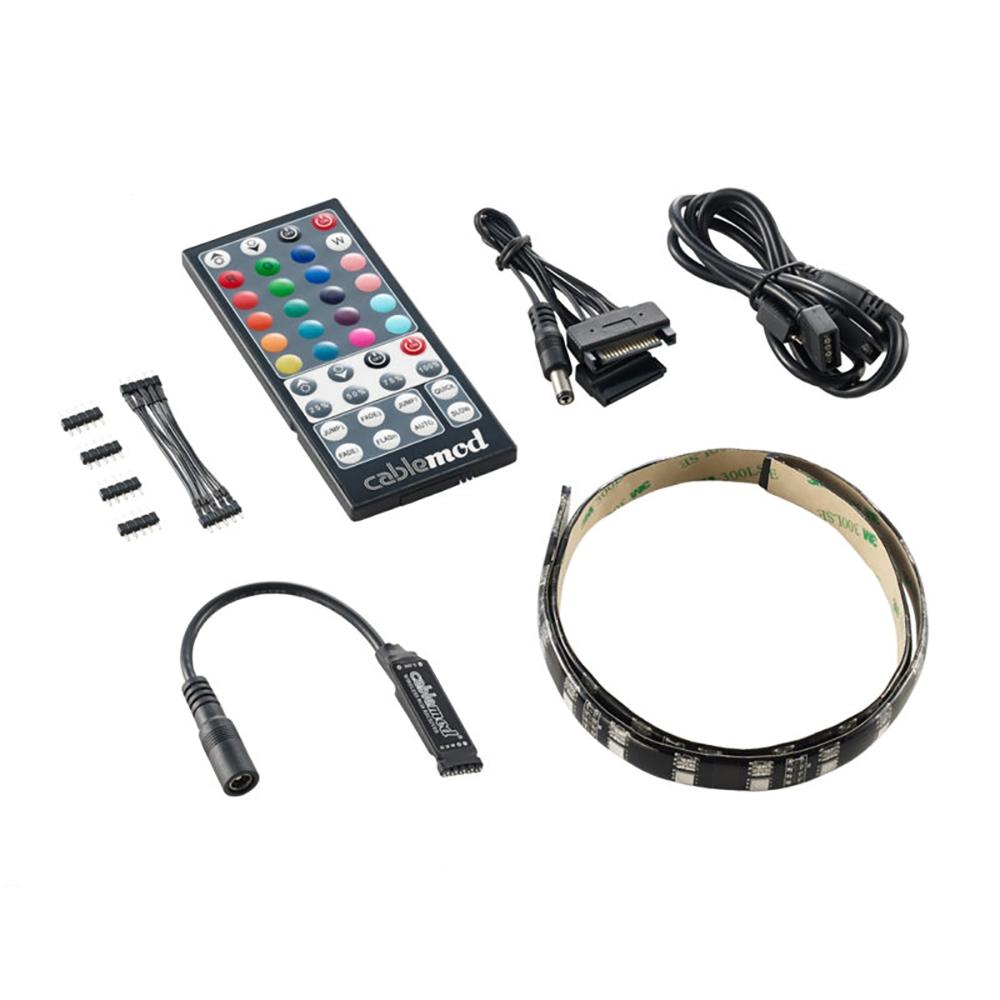 CableMod - Widebeam Hybrid RGB/UV LED w/ Controller - 60cm - إضاءة CableMod - Widebeam Hybrid RGB/UV LED w/ Controller - 60cm - إضاءة