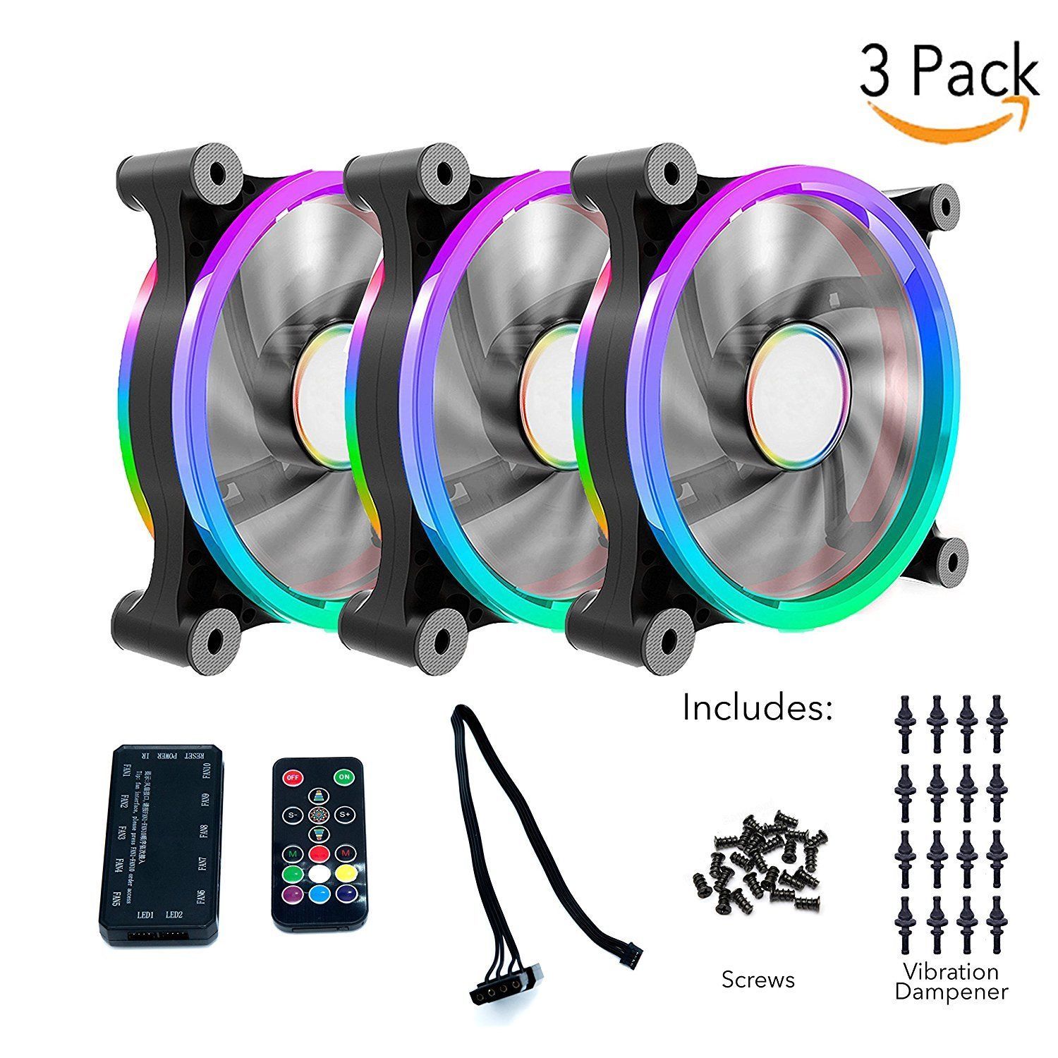 Clover Tale PS120M - 120mm, RGB w/ Controller - 3 Pack - Store 974 | ستور ٩٧٤