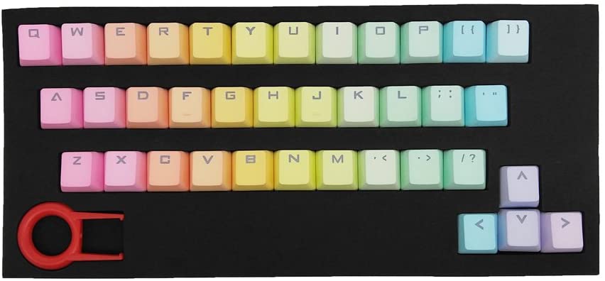 37 Keys PBT Keycaps Double-shot Backlit Keycaps - Rainbow Gradient - Store 974 | ستور ٩٧٤