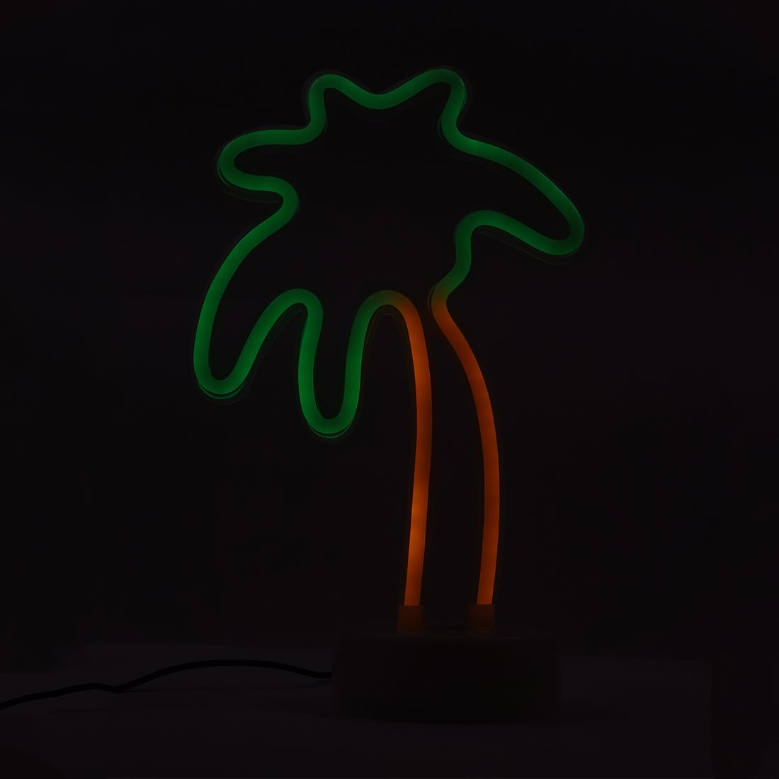 Led Neon Coconut Tree Shape - Yellow & Green - Store 974 | ستور ٩٧٤