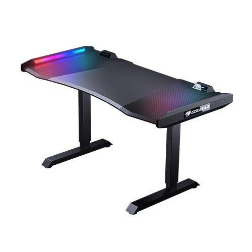 Cougar Mars Gaming Desk, Dual- RGB Lighting Effect, Steel Frame, Carbon Fiber - Store 974 | ستور ٩٧٤
