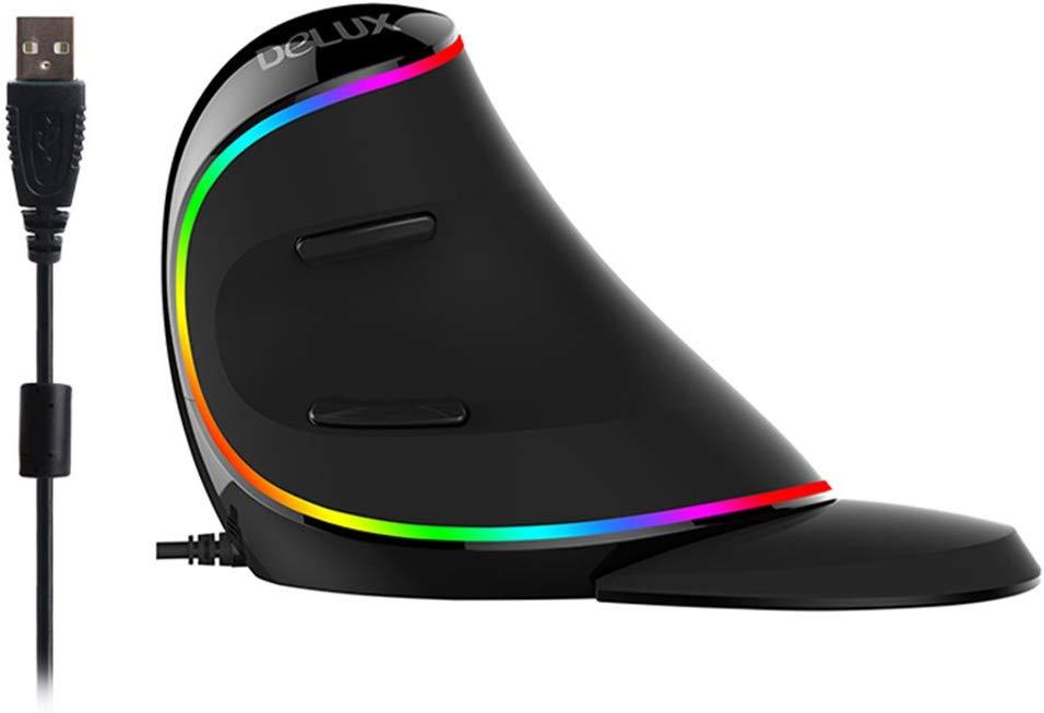 DeLUX M618 Vertical RGB Mouse - Wired - Store 974 | ستور ٩٧٤