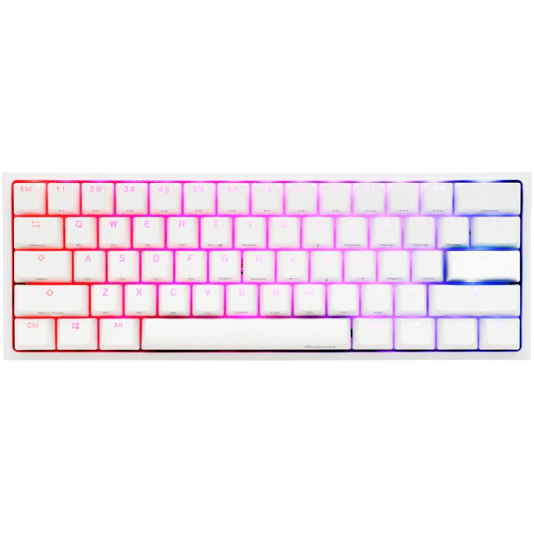 Ducky One 2 Mini RGB Pure White Silent Red - Store 974 | ستور ٩٧٤