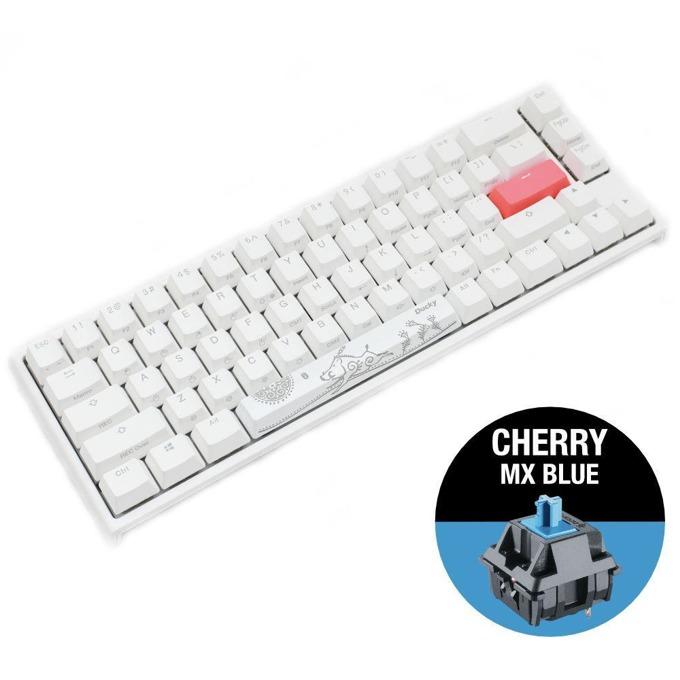 Ducky One 2 SF White RGB Mechanical Keyboard-Cherry Blue Switch - Store 974 | ستور ٩٧٤