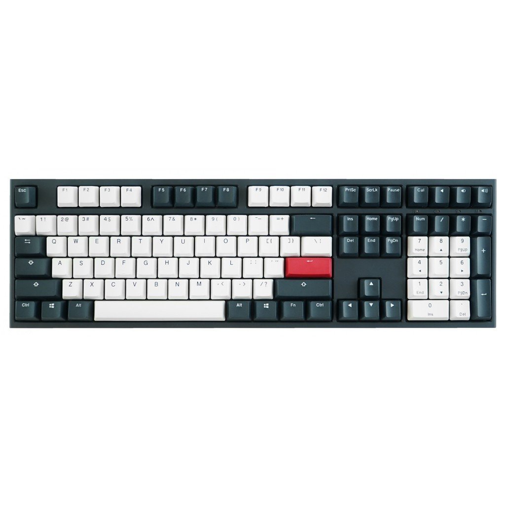 Ducky One 2 Tuxedo Non RGB Mechanical Keyboard Cherry MX Silver - Store 974 | ستور ٩٧٤