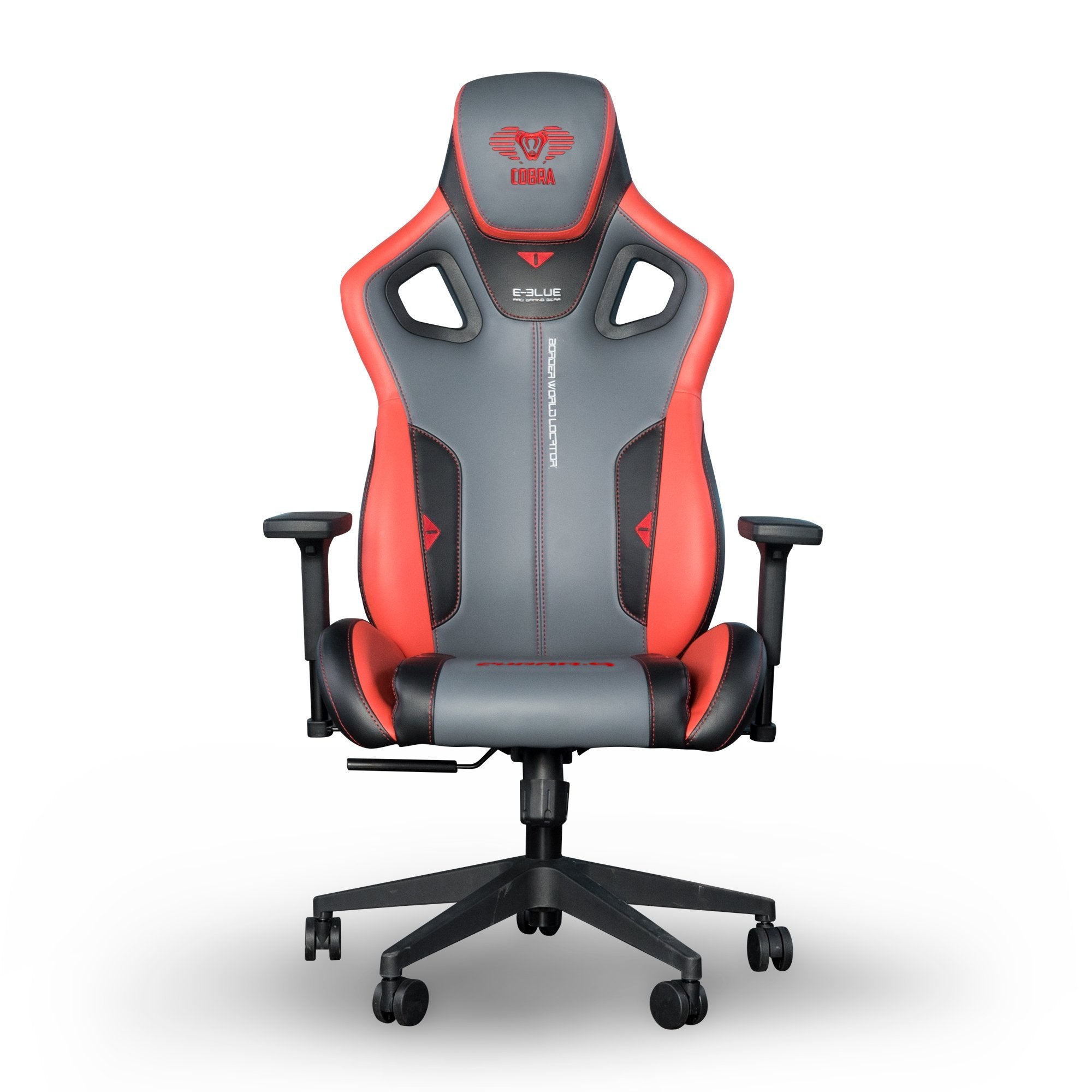 E-Blue EEC312 Cobra Gaming Chair - Black/Grey/Red - Store 974 | ستور ٩٧٤