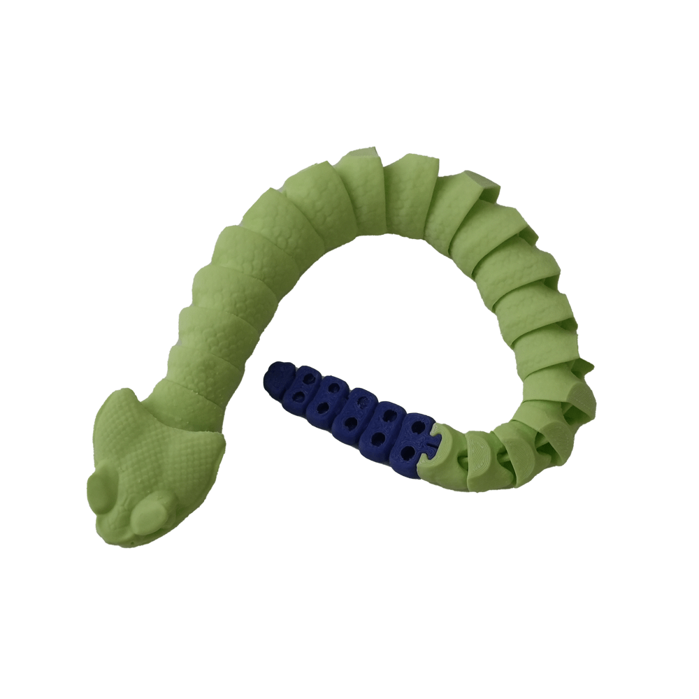 3D Station 3D Printed Mini Snake - Green & Blue - مجسم ثلاثي الأبعاد - Store 974 | ستور ٩٧٤