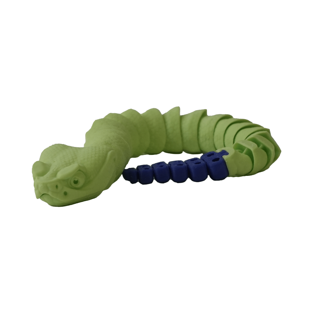 3D Station 3D Printed Mini Snake - Green & Blue - مجسم ثلاثي الأبعاد - Store 974 | ستور ٩٧٤