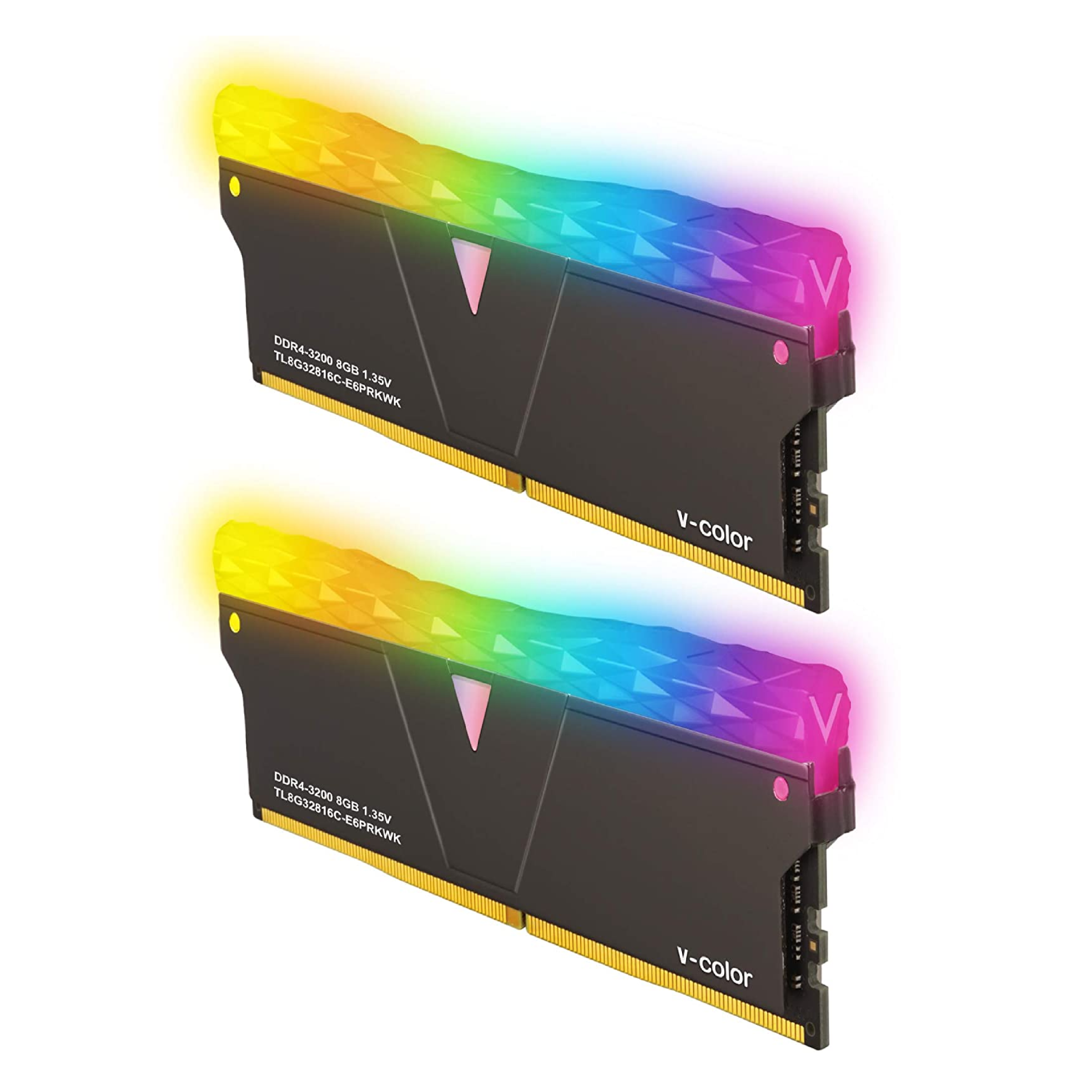V-Color Prism Pro RGB 16GB (2x8GB ) 4000Mhz DDR4 - Silver - الذاكرة ال ...
