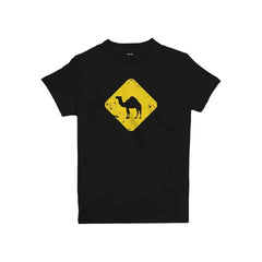 Jobedu Camel Crossing Kids' T-shirt - Black - تي-شيرت
