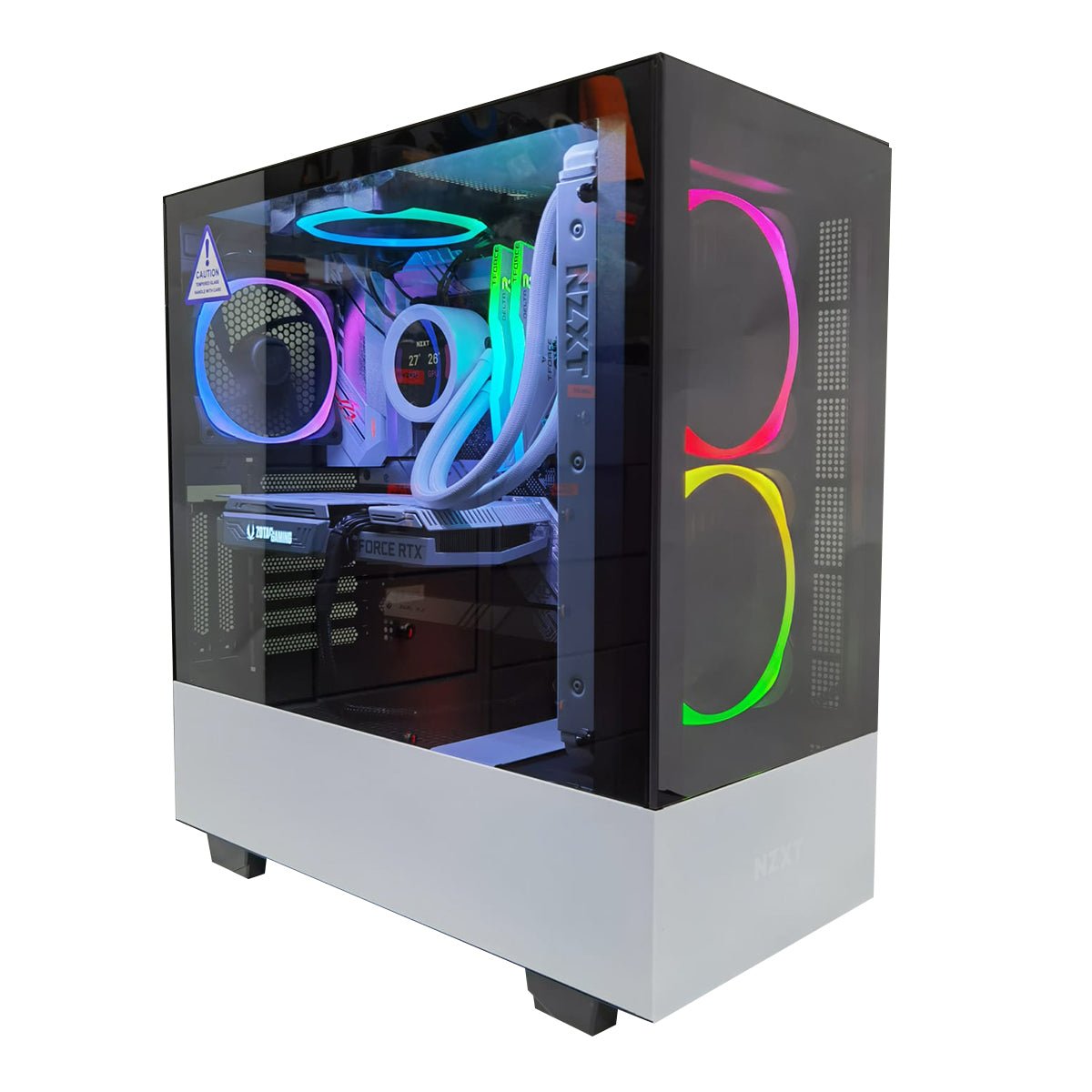 (Pre-built) NZXT Edition Gaming PC Intel i5-12400F w/ Zotac Gaming RTX 3060 AMP & NZXT H510 Elite - White - Store 974 | ستور ٩٧٤
