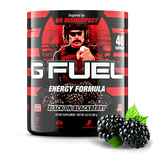 GFuel Energy formula - Black on Blackberry Dr. Disrespect Edition 280g - Store 974 | ستور ٩٧٤