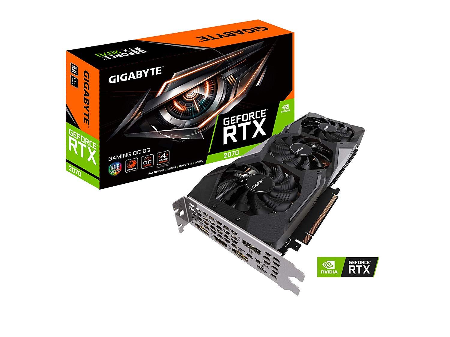 Gigabyte GeForce RTX 2070 Gaming OC 8GB GDDR6 PCI-E Gen 4x4 - Graphics Card - Black - Store 974 | ستور ٩٧٤