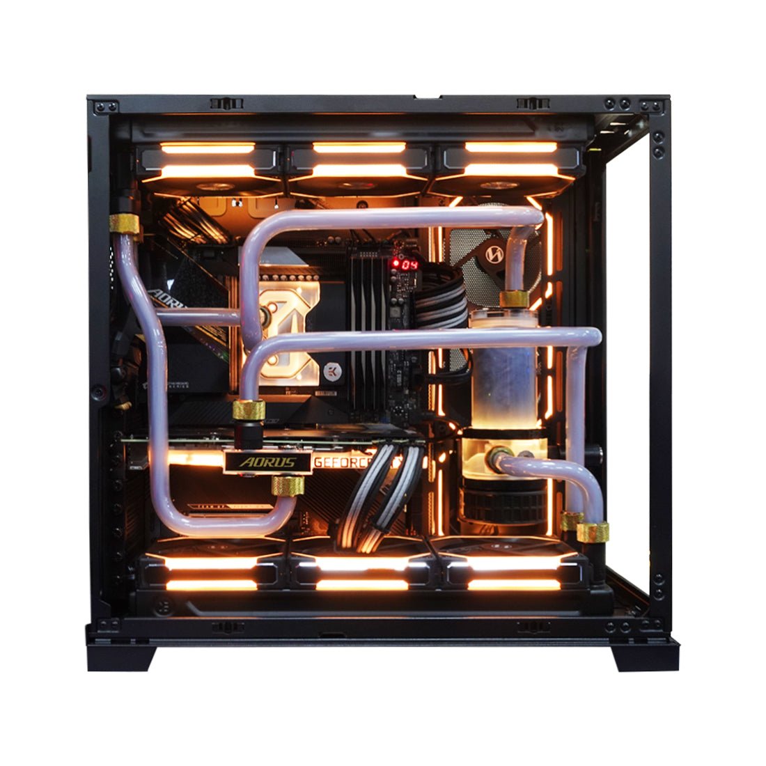 (Pre-Built) Gaming PC Intel Core i7-12700K w/ Gigabyte AORUS RTX 3080 Xtreme Waterforce WB & Lian Li O11 Dynamic EVO - Harbor Gray - Store 974 | ستور ٩٧٤