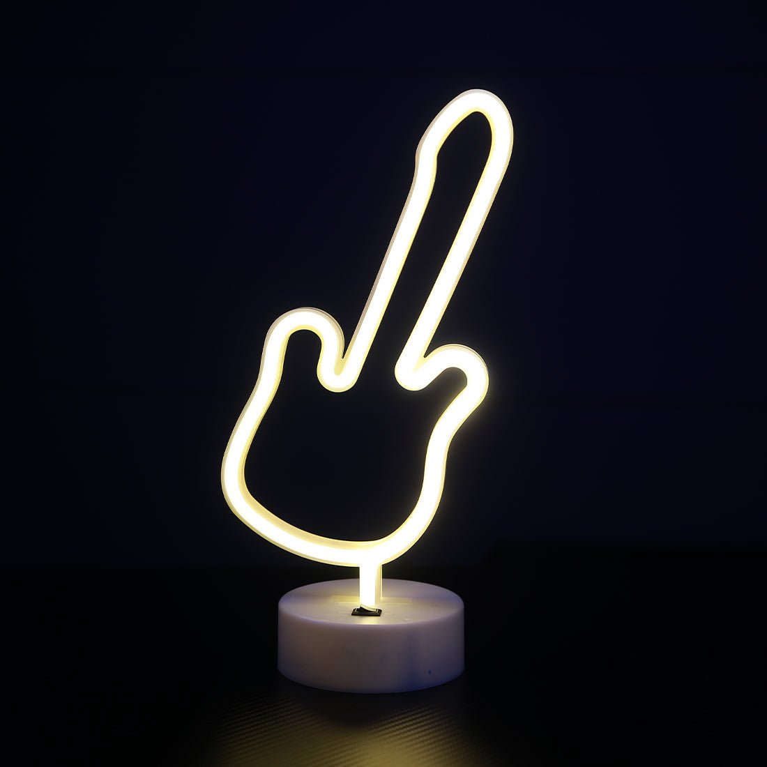 Led Neon Guitar Shape Lamp - Yellow - إضاءة Led Neon Guitar Shape Lamp - Yellow - إضاءة