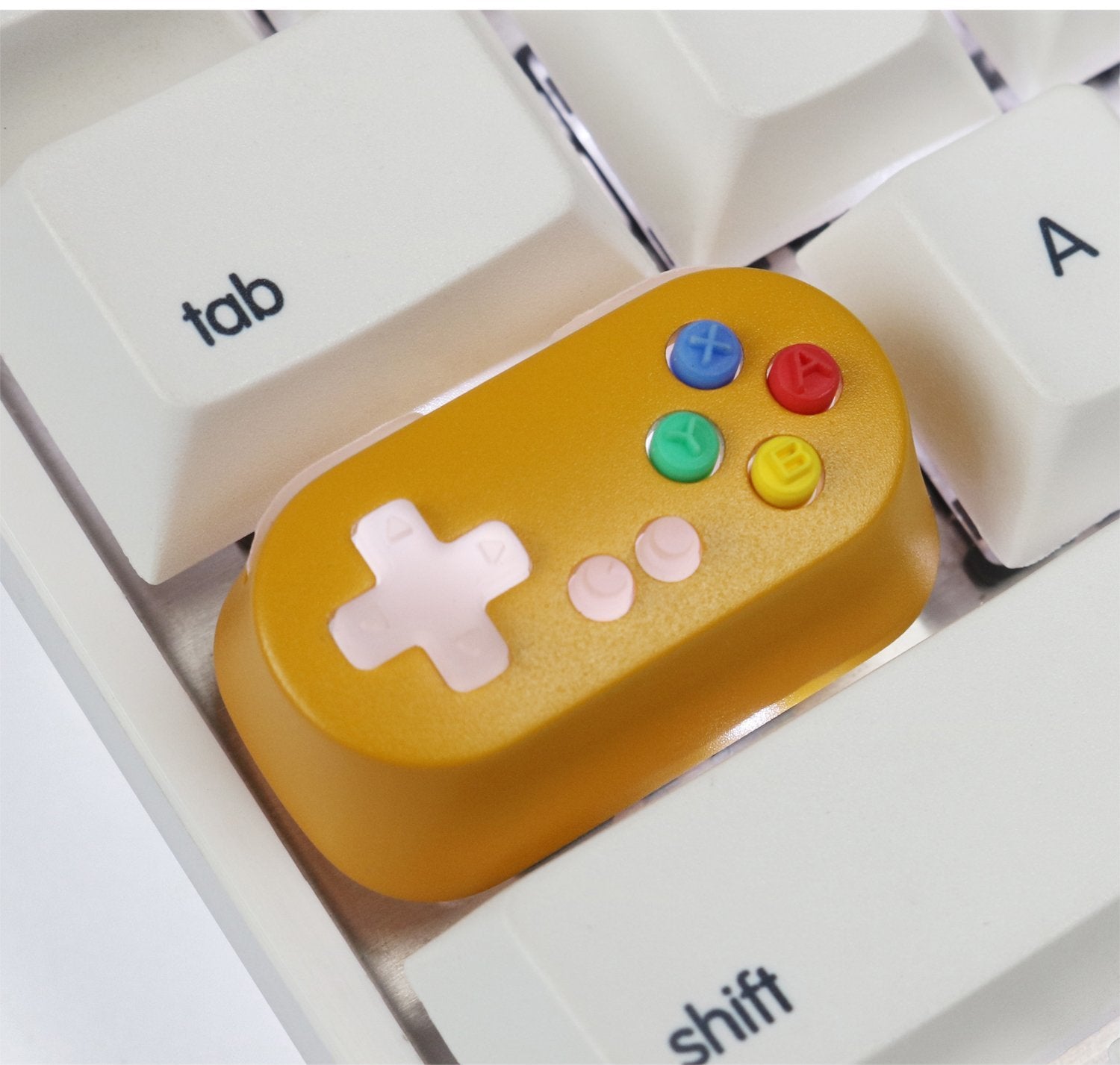 Holyoops gamepad keycap - e الأصفر