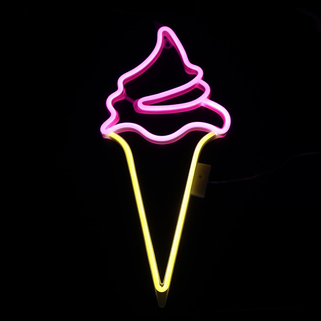 Led Neon Ice cream Shape - Yellow & Pink - إضاءة - Store 974 | ستور ٩٧٤