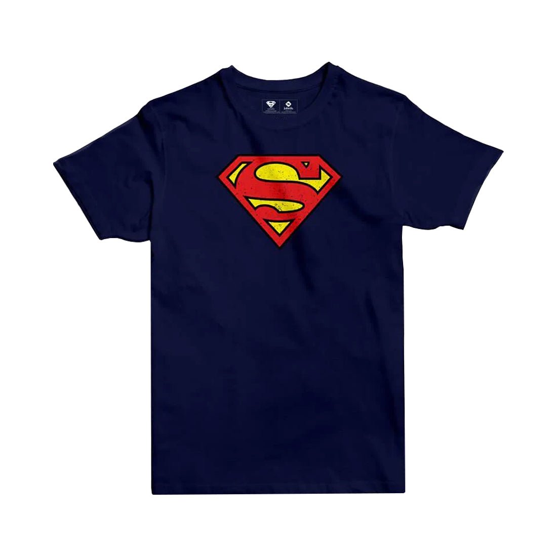 Jobedu Superman Logo Men's T-shirt - M - Blue Navy - تي-شيرت - Store 974 | ستور ٩٧٤