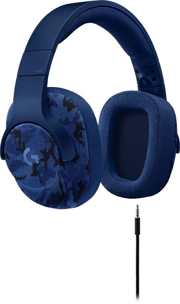 Logitech G433 7.1 Surround Sound Gaming Headset - Blue Camo, Wired - Store 974 | ستور ٩٧٤